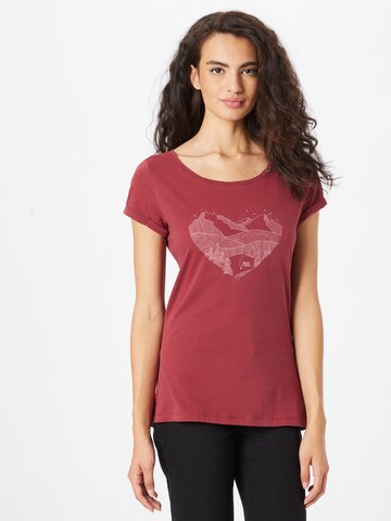 T-shirt 'FLORAH' Ragwear en rouge : devant