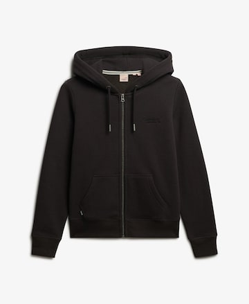 Veste de survêtement 'Essentials' Superdry en noir