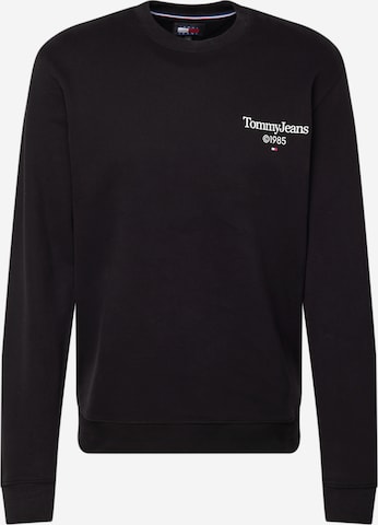 Tommy Jeans Sweatshirt in Zwart: voorkant