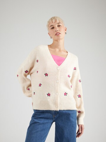 YAS Knit cardigan 'YASFLEUR' in Beige: front