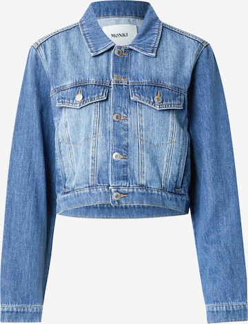 Geacă de primăvară-toamnă de la Monki pe albastru: față