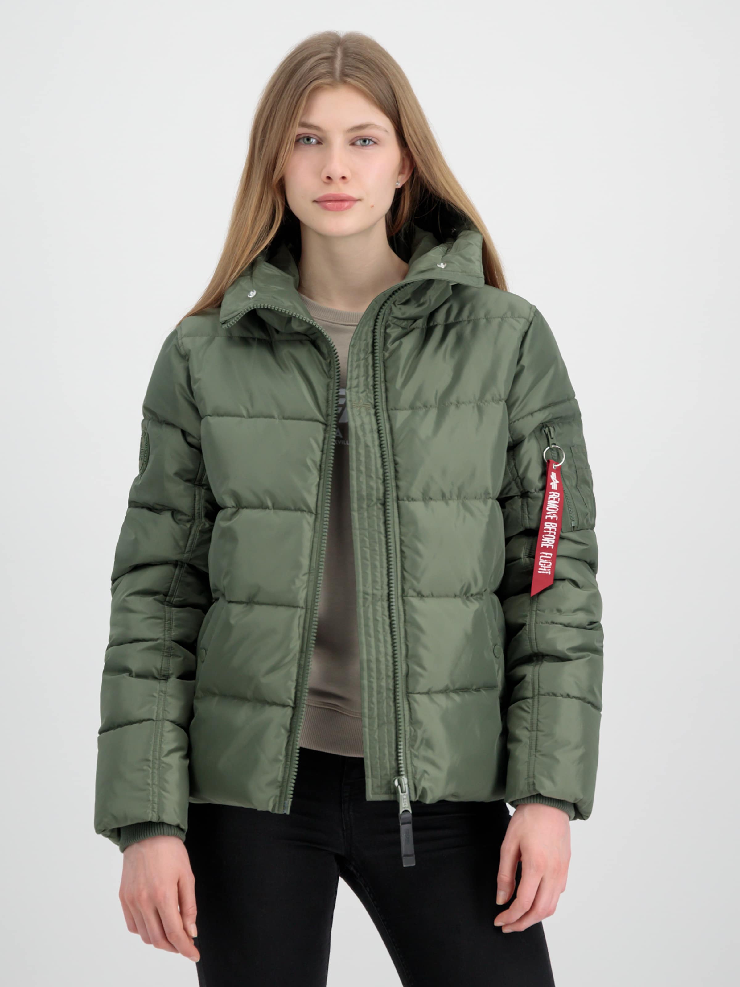 ALPHA INDUSTRIES Winter jacket in Green ABOUT YOU