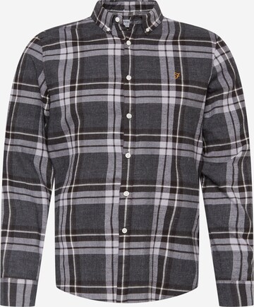 FARAH Button Up Shirt in Grey: front