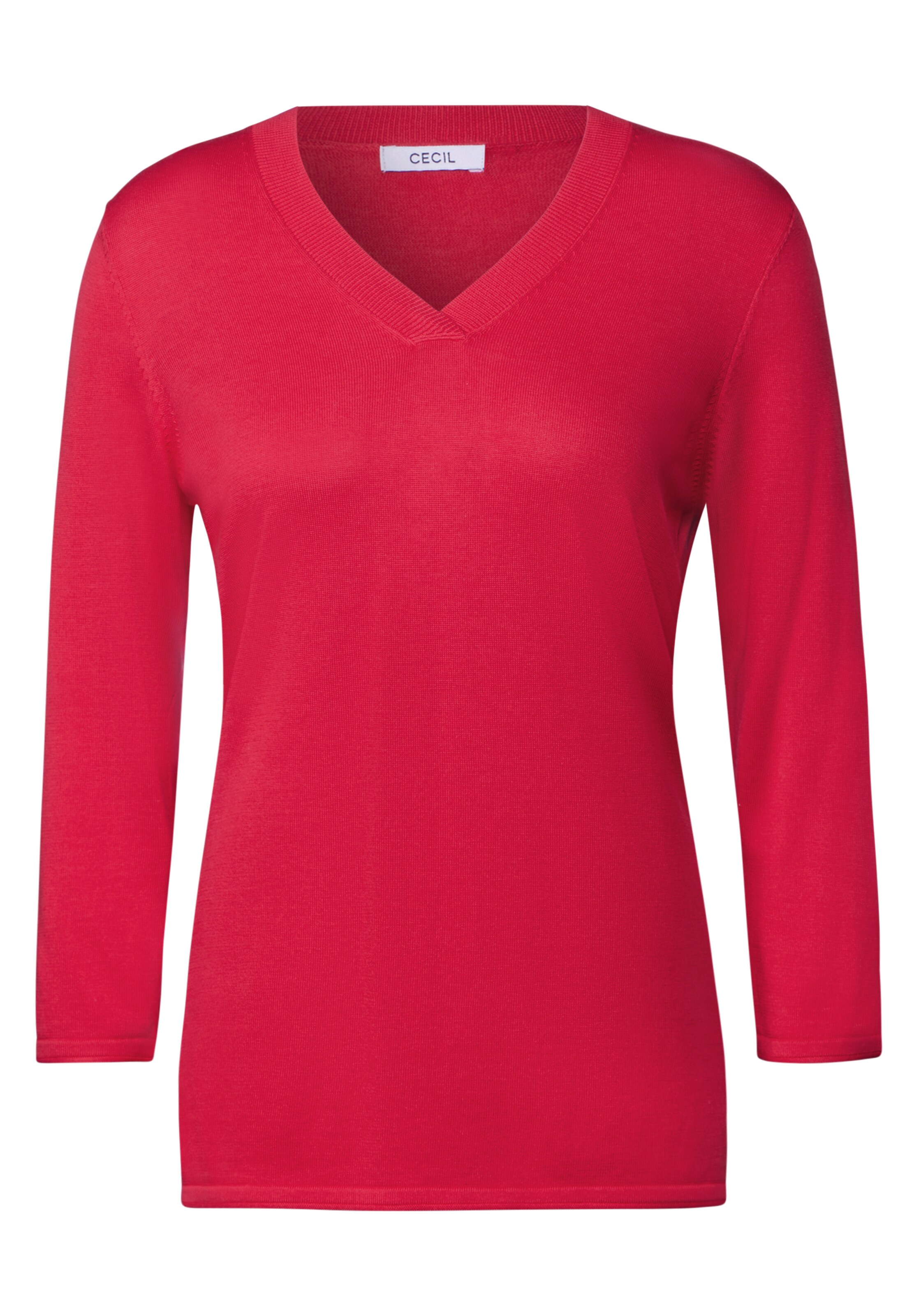 CECIL V-Neck Pullover in Rot: Vorderseite