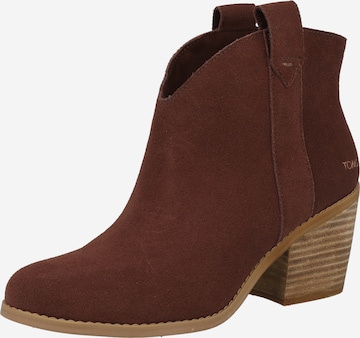 TOMS Ankle boots 'CONSTANCE' σε καφέ: μπροστά