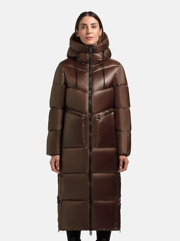 khujo Wintermantel 'Tonia' in Bruin: voorkant