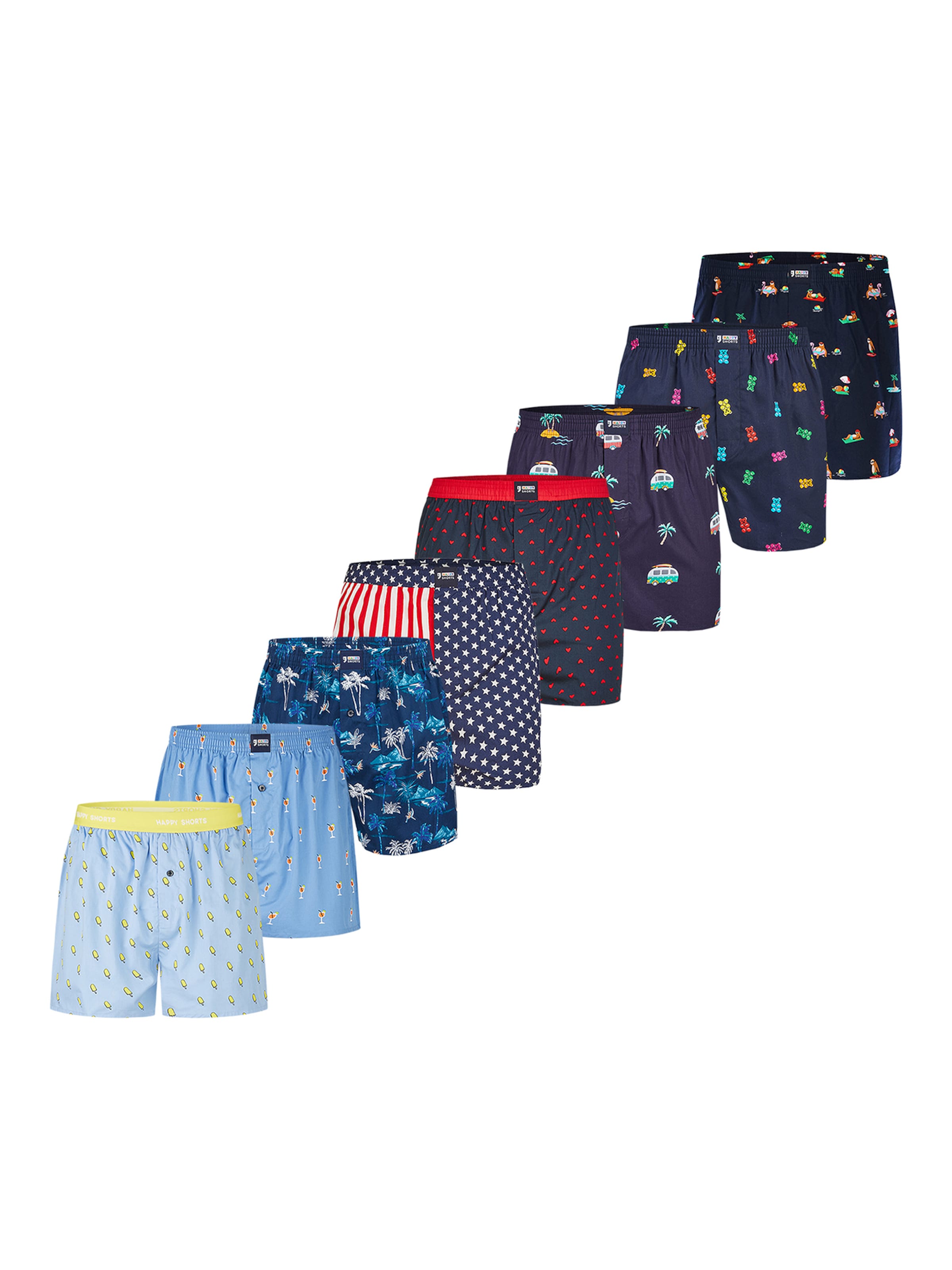 Boxers ' Motiv Mix ' Happy Shorts en mélange de couleurs : devant