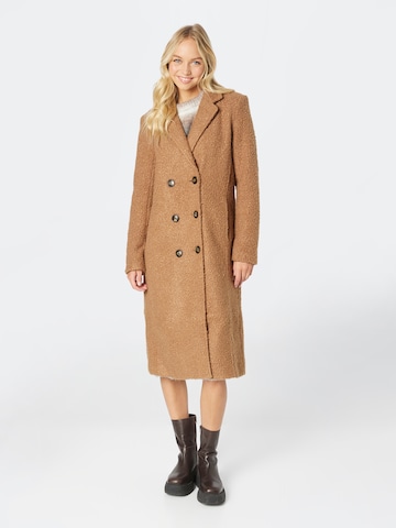 ONLY Between-seasons coat 'PIPER' in Brown: front