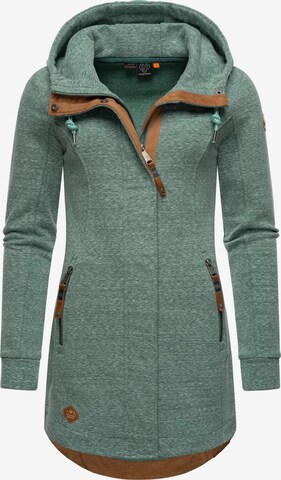 Ragwear Zip-Up Hoodie 'Letty' in Green: front