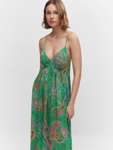 MANGO Letní šaty 'Rosalie' – zelená: přední strana