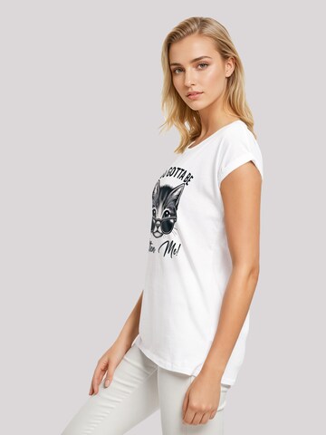T-shirt 'Kätzchen You Gotta Be Kitten Me!' F4NT4STIC en blanc