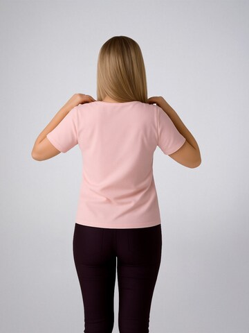 LEAFLETIC Shirt 'Leafletic Women’s Short Sleeve V-Neck T-shirt' in Roze