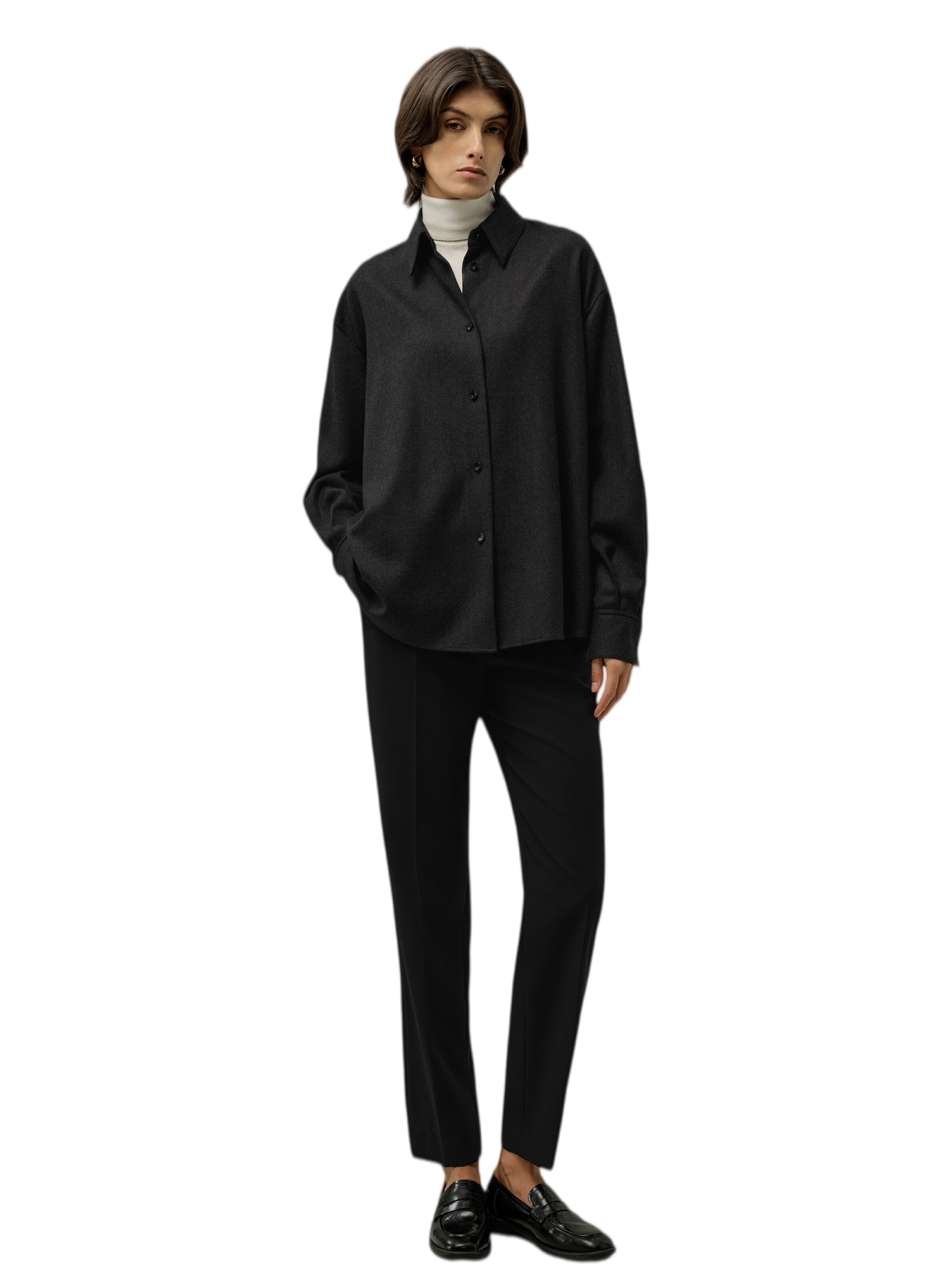 Lilysilk - Blusa en negro: frente
