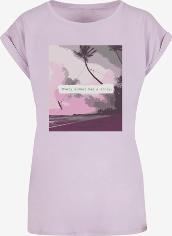 T-shirt 'Summer - Every summer has a story' Merchcode en violet : devant