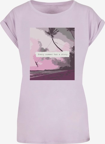 Merchcode Shirt 'Summer - Every summer has a story' in Purple: front