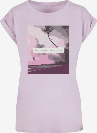 Merchcode T-shirt 'Summer - Every summer has a story' en gris / lavande / baie / noir, Vue avec produit
