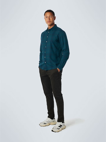 No Excess Regular fit Button Up Shirt in Blue