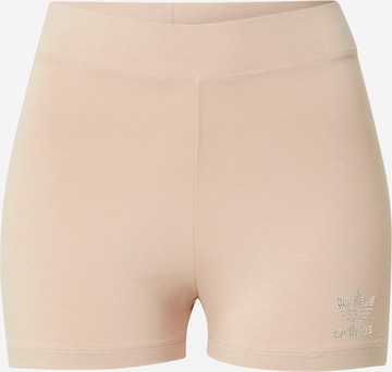 ADIDAS ORIGINALS Skinny Shorts in Beige: predná strana