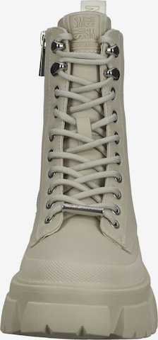 STEVE MADDEN Lace-Up Ankle Boots in Beige