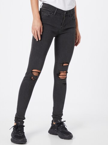 LEVI'S ® Skinny Jeans '710 Super Skinny' in Black: front