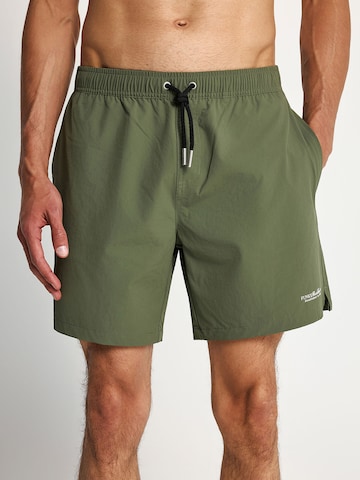 Pantaloncini da bagno di Funky Buddha in verde: frontale