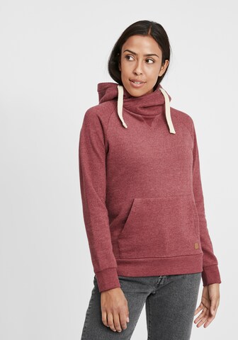 Oxmo Sweatshirt 'Julia Pile' in Rood: voorkant