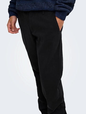 Only & Sons Regular Chino trousers 'ONSCAM' in Black