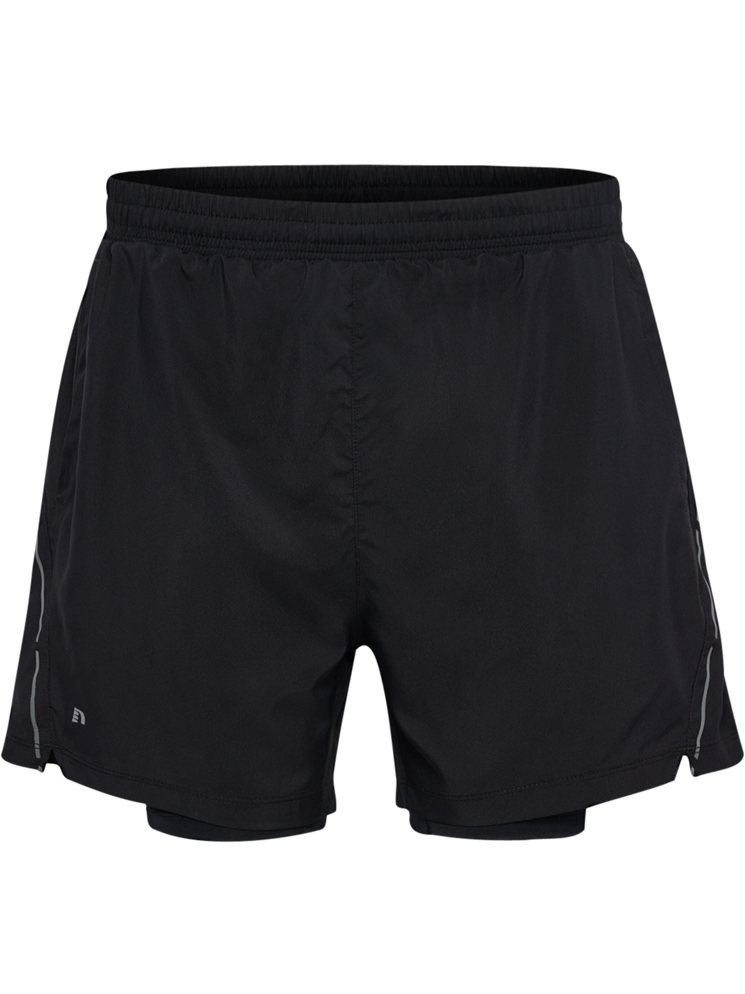 Newline Regular Sportshorts in Schwarz: Vorderseite