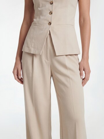 AMALY Loosefit Παντελόνι πλισέ σε μπεζ