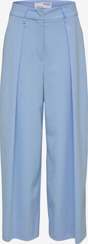 SELECTED FEMME Zvonové kalhoty Kalhoty se sklady v pase 'Charlotte' – modrá: přední strana