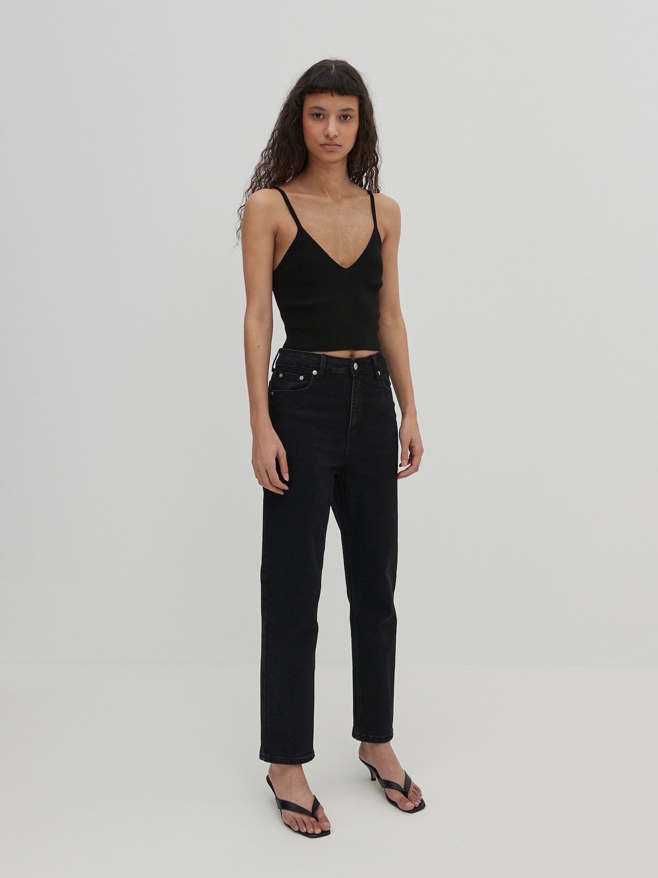 EDITED Producten Gebreide top 'Keira' Zwart