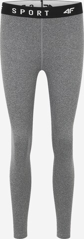 Skinny Pantalon de sport 4F en gris : devant