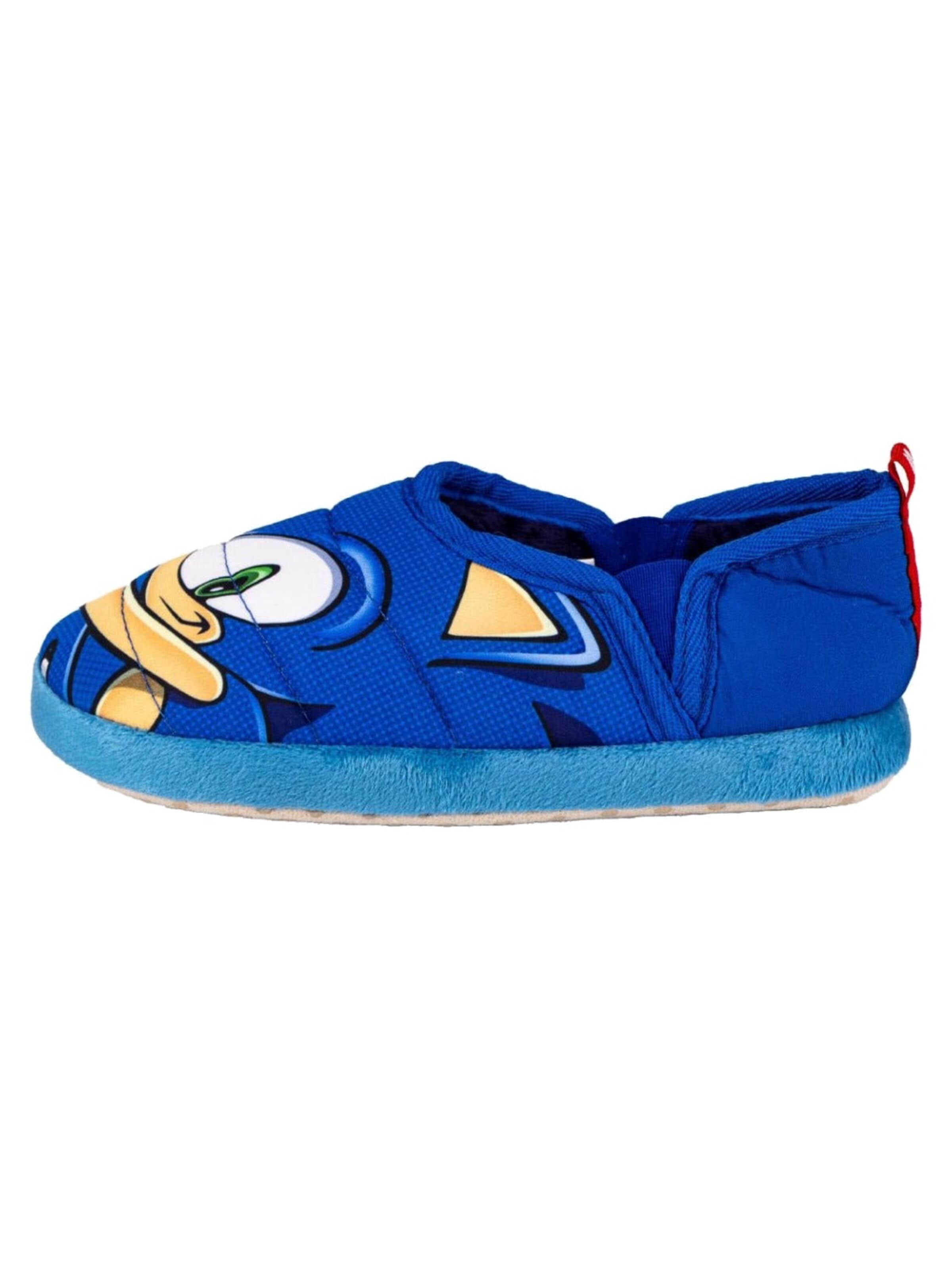 Pantoufle Sonic the Hedgehog en bleu : devant