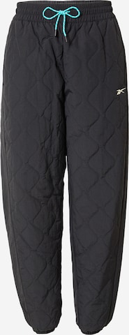 Tapered Pantaloni sport de la Reebok pe negru: față