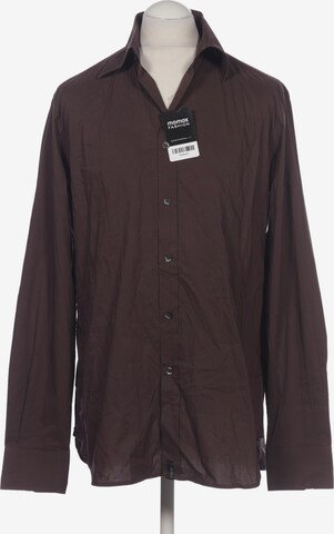 GUESS Button Up Shirt in XL in Brown: front
