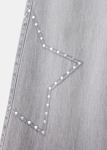 MANGO KIDS Wide Leg Jeans in Grau