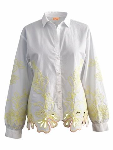 Camicia da donna 'Bluse mit Stickerei' di LIKS. Munich in bianco: frontale