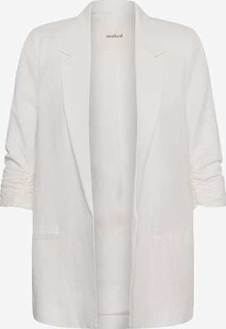 SOAKED IN LUXURY - Blazer 'SLRagna' em branco: frente