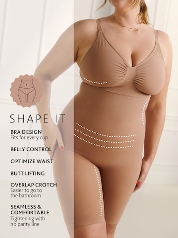 Guido Maria Kretschmer Curvy Muotoileva body 'Lavina' värissä beige