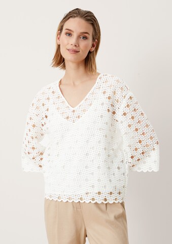 s.Oliver BLACK LABEL Bluse in Beige: Vorderseite