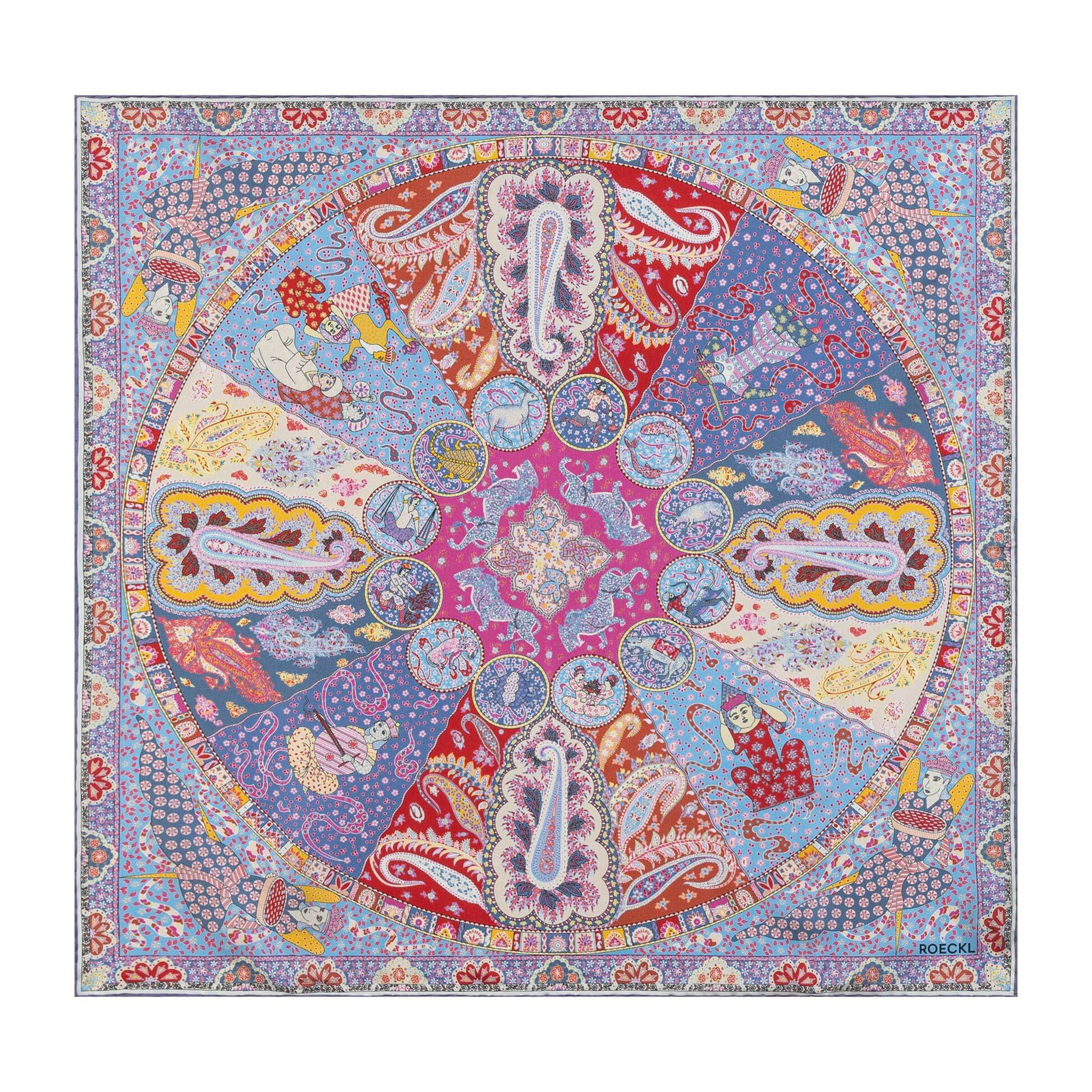 Foulard 'Horoscope' di Roeckl in colori misti: frontale