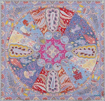 Foulard 'Horoscope' di Roeckl in colori misti: frontale