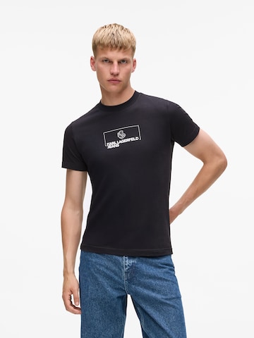 KARL LAGERFELD JEANSMajica - crna boja: prednji dio