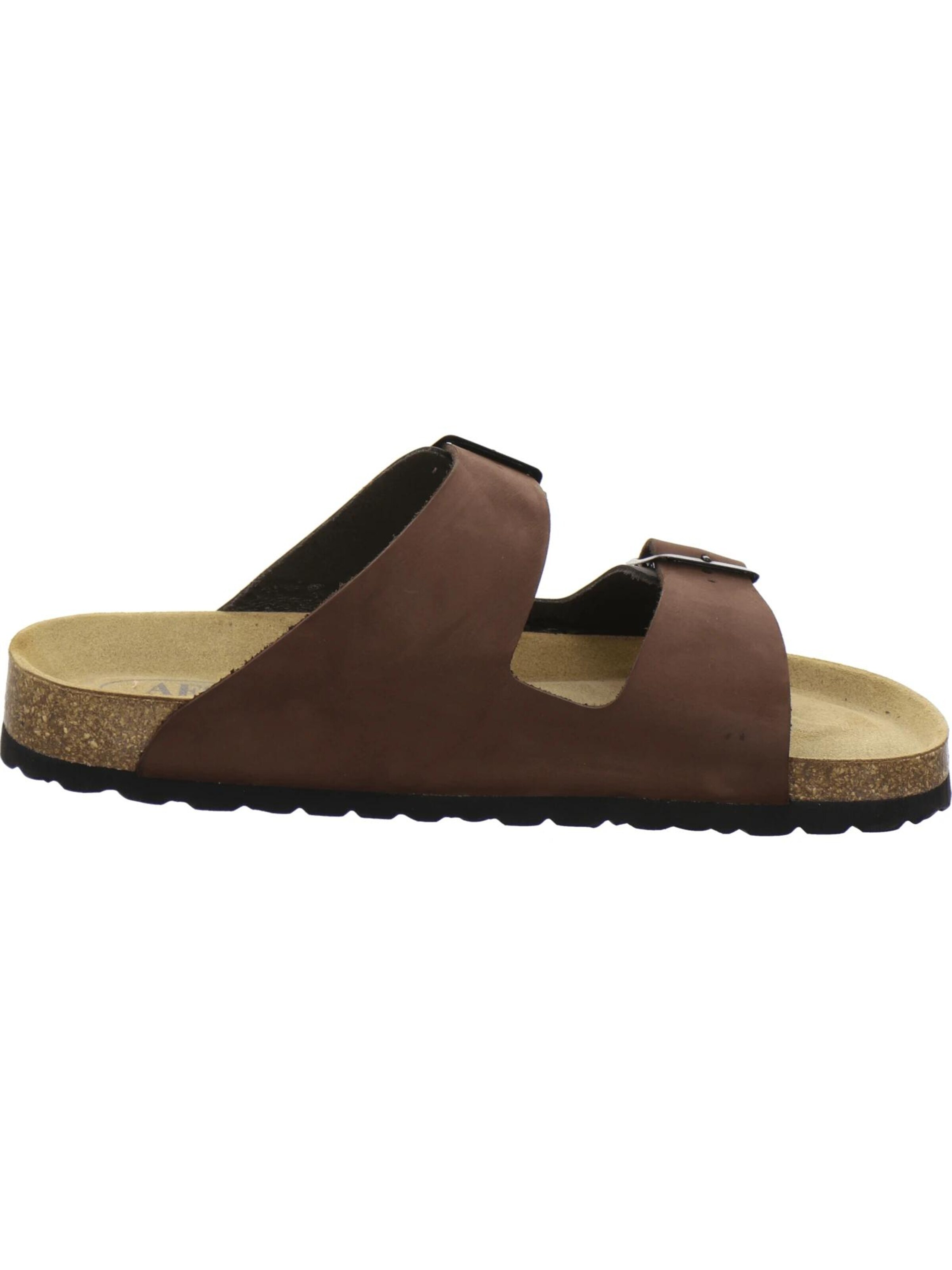 Mule 'Pantoletten Herren Zweischnaller mocca Nubukleder' AFS-Schuhe en marron
