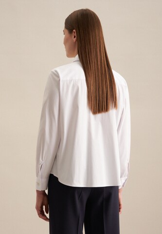 SEIDENSTICKER Blouse ' Schwarze Rose ' in Wit