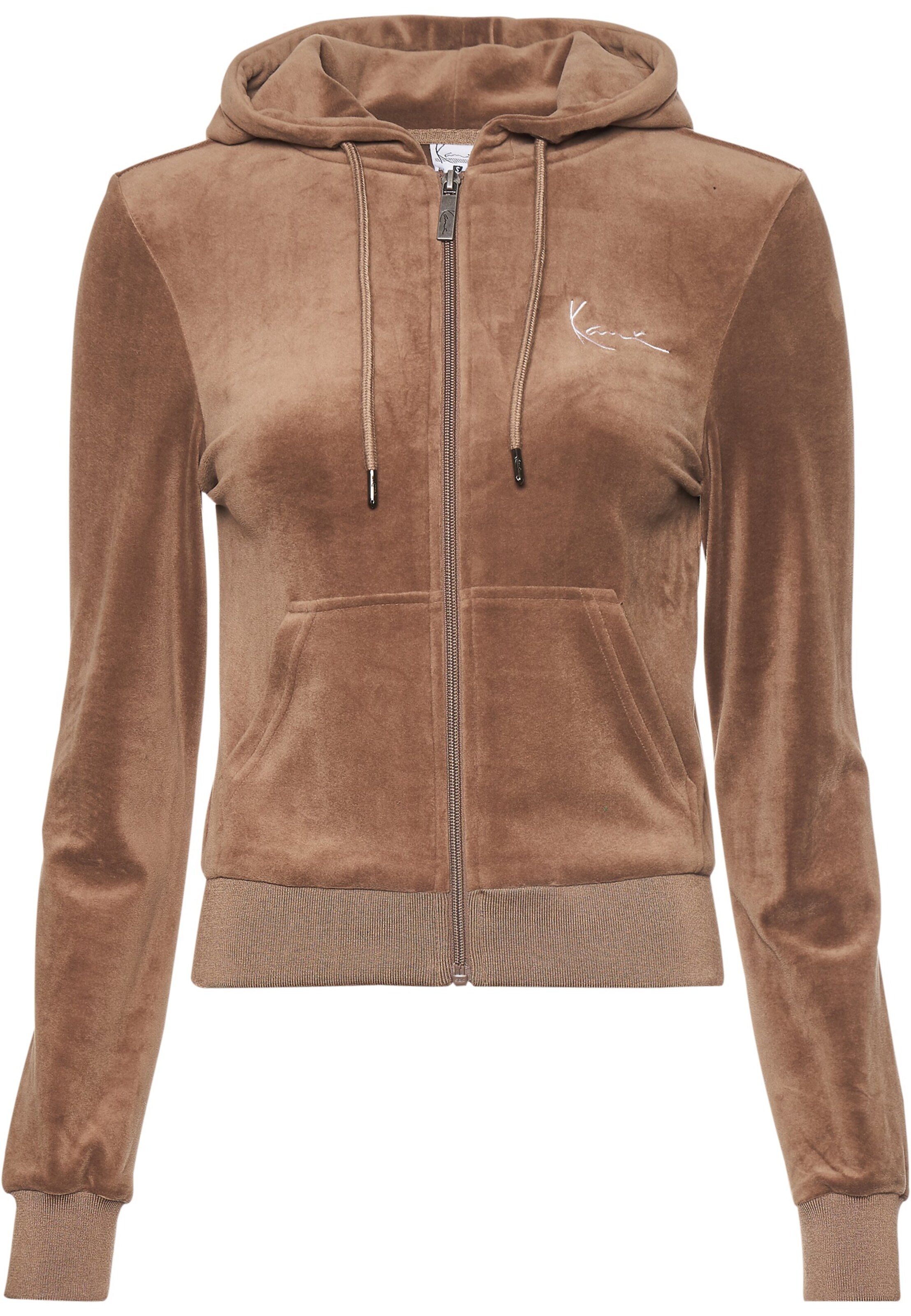 Karl Kani Sweatjacke in Braun: Vorderseite