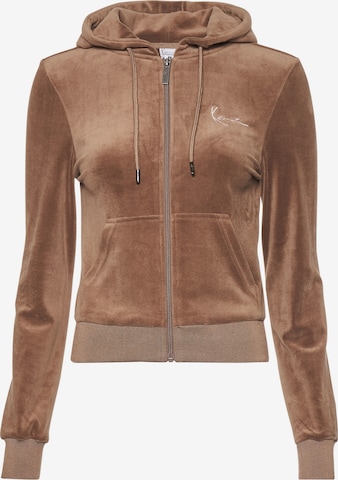 Karl Kani Sweat jacket in Brown: front