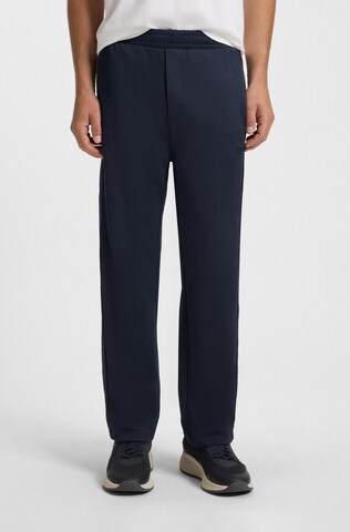 BOSS Regular Pants in Blue: front