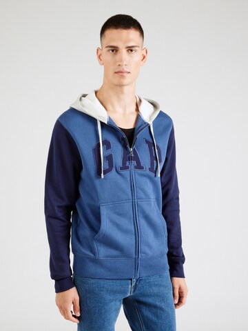 GAP Sweatjacke 'HERITAGE' in Blau: Vorderseite