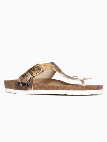 Bayton T-Bar Sandals 'Mercure' in Beige